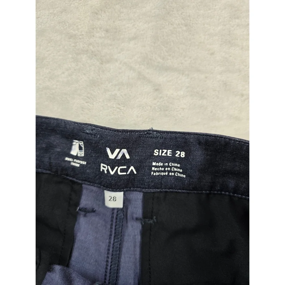 RVCA Hybrid Shorts Mens 28 Blue Cotton Stretch Walkshorts Back In Hybrid NEW